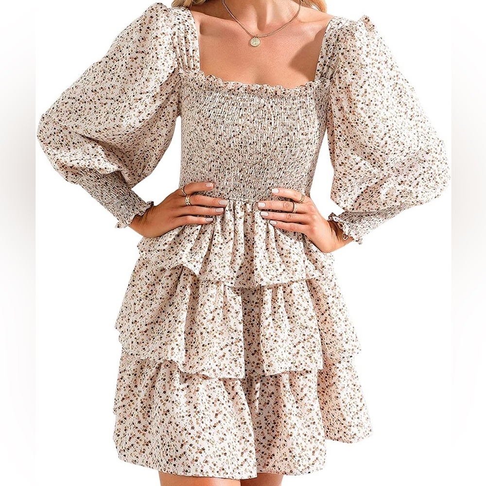 Brand New Long Sleeve Ruffle Dress